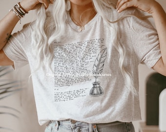 Wentworths Love Letter Jane Austen tshirt Jane Austen Gifts Persuasion Light Academia Clothing Booklover Gift Dark Academia Clothing