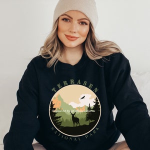Officially Licensed Terrasen National Park Sweatshirt Throne of Glass Sweatshirt Sarah J Maas Shirt Aelin and Rowan Whitethorn ACOTAR ACOMAF
