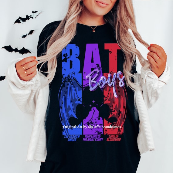 Officially Licensed Bat Boys ACOTAR Shirt  Sarah J Maas Merch Velaris Bookish Merch Crescent City Throne of Glass Ruhn Danaan