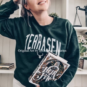 Officially Licensed Terrasen Sweater Throne of Glass Sweatshirt Sarah J Maas Shirt Rowan Whitethorn Aelin Galathynius Terrasen Stag