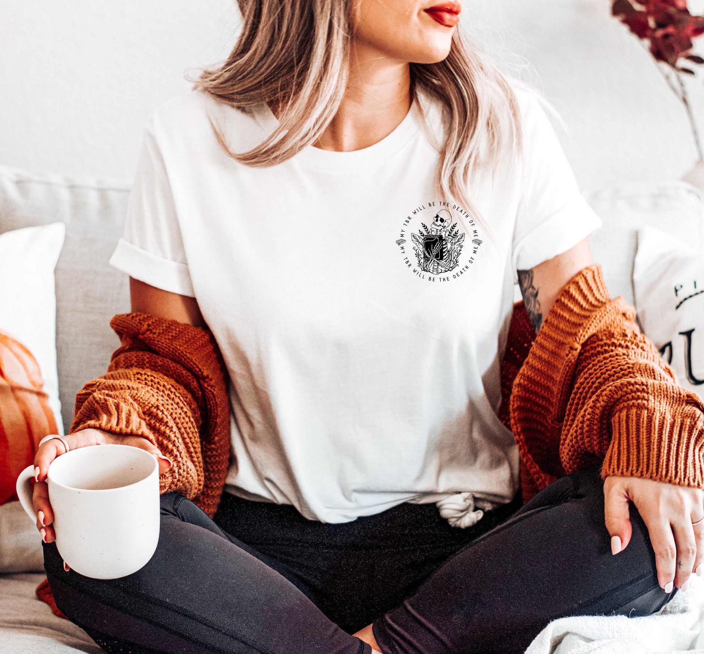 Skeleton Shirt Halloween Shirt Orange 