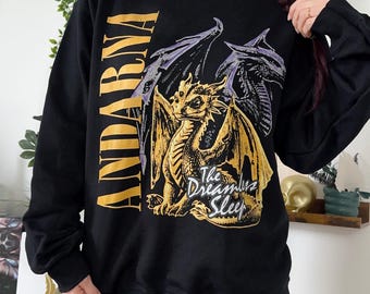 Andarna Sweatshirt, Fourth Wing Sweatshirt, Andarna Dragon, Tairn, Basgiath War College, Rebecca Yarros, Officially Licensed