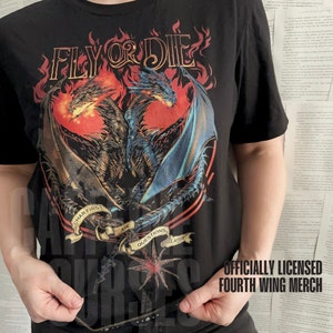 Officially Licensed Fly or Die Fourth Wing Shirt Basgiath War College Shirt Fourth Wing Merch Booktok Bookstagram ComfortColors