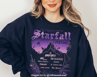 Officially Licensed Starfall Sweatshirt ACOTAR Sarah J Maas Merch Bookish Sweatshirt Velaris Crescent City Throne of Glass