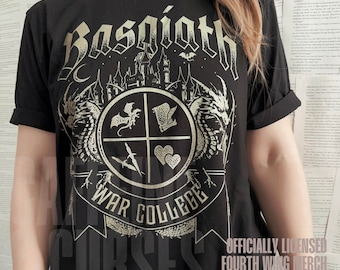 Officially Licensed Fourth Wing Shirt Basgiath War College Shirt Fourth Wing Merch Booktok Bookstagram ComfortColors Bookish Merch