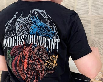 Riders Quadrant Shirt, Fourth Wing Shirt, Violet Sorrengail, Basgiath War College, Iron Flame, Rebecca Yarros, Officially Licensed
