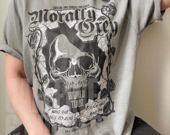 Morally Grey Book Club Shirt Dark Romance Spicy Book Club Spooky Season Shirt Oversized Bookish Shirt Gift For Book Lover Reader