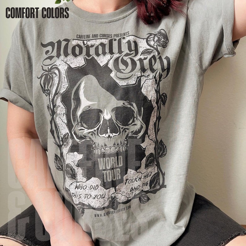 Camisa del club de lectura Morally Grey, Romance oscuro, Club de lectura picante, Camisa de temporada espeluznante, Camisa de gran tamaño, Regalo para lectores amantes de los libros imagen 1
