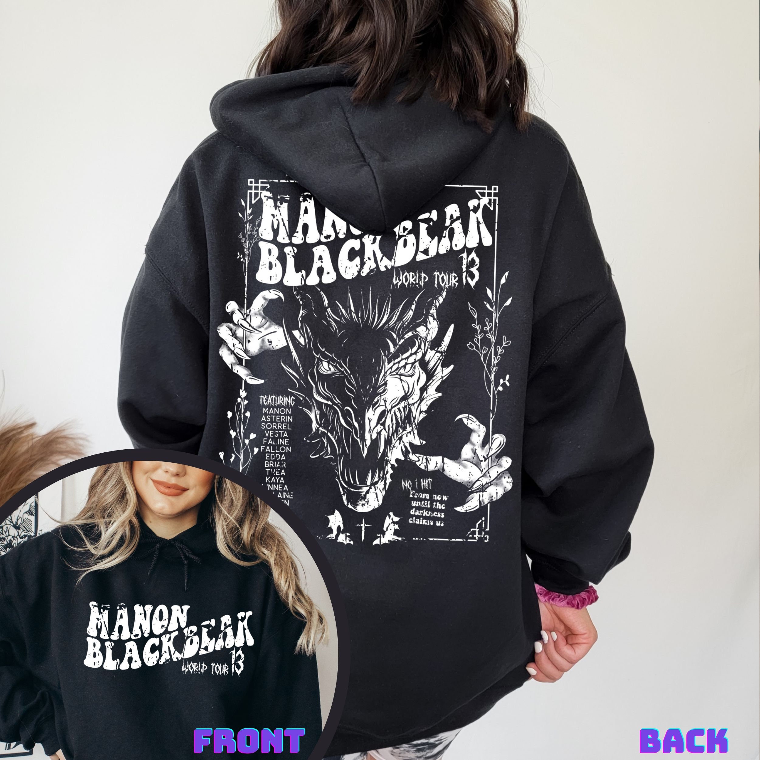 Officially Licensed Manon Blackbeak Hoodie Manon Blackbeak Throne