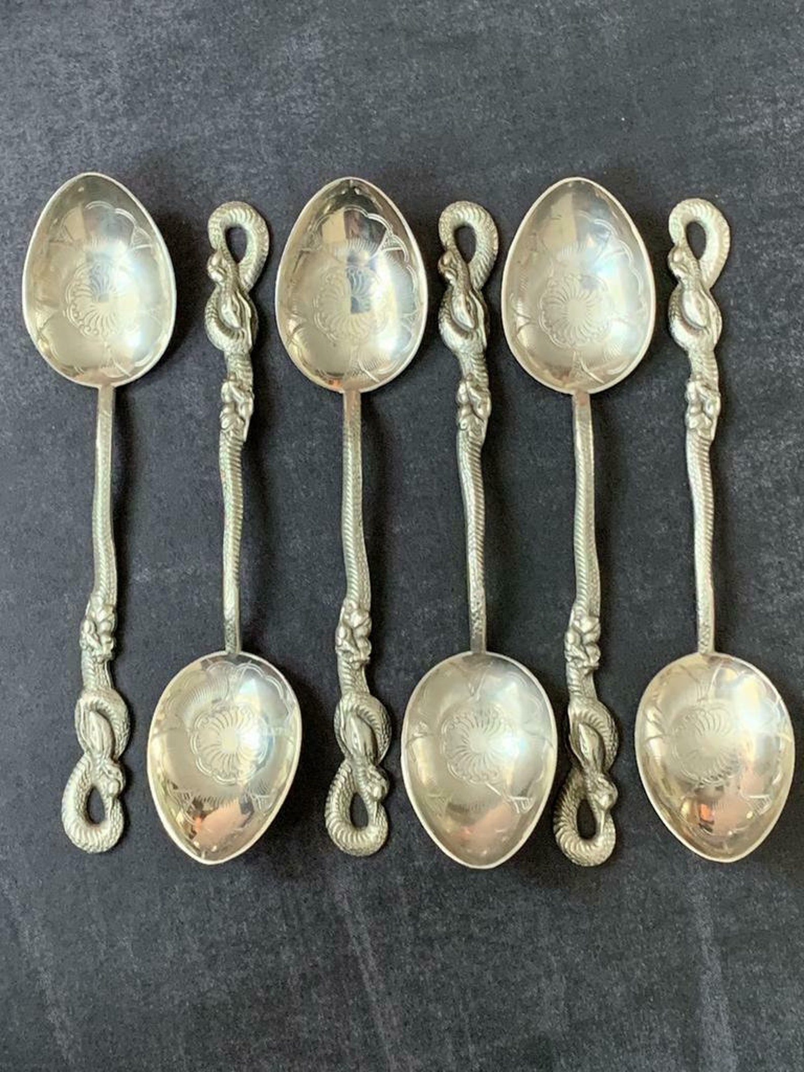 Antique Silverware Japanese Flatware Set From Nagasaki 6 Etsy