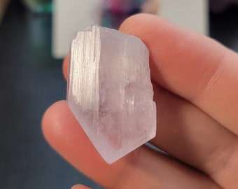 Raw Purple Kunzite Crystal Specimen, Heart Chakra Crystal, Natural Lavender Purple Crystal Specimen, Gift for Crystal Collectors