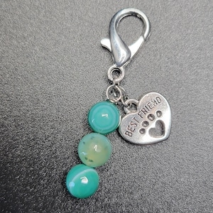 Dyed Green Banded Agate Crystal Collar Charm For Pets,Gemstone Tag for Cats and Dogs,Pet Jewelry Accessory,Protection Charm,Gift for Pets
