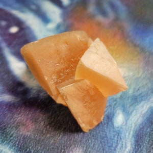 Honey Color Mariposa Butterfly Calcite Crystal Specimen with Phantoms from Santa Eulalia Mexico