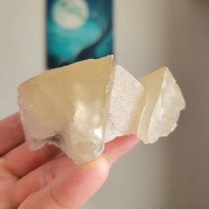 Mariposa Butterfly Calcite Crystal Specimen with Phantoms from Santa Eulalia Mexico