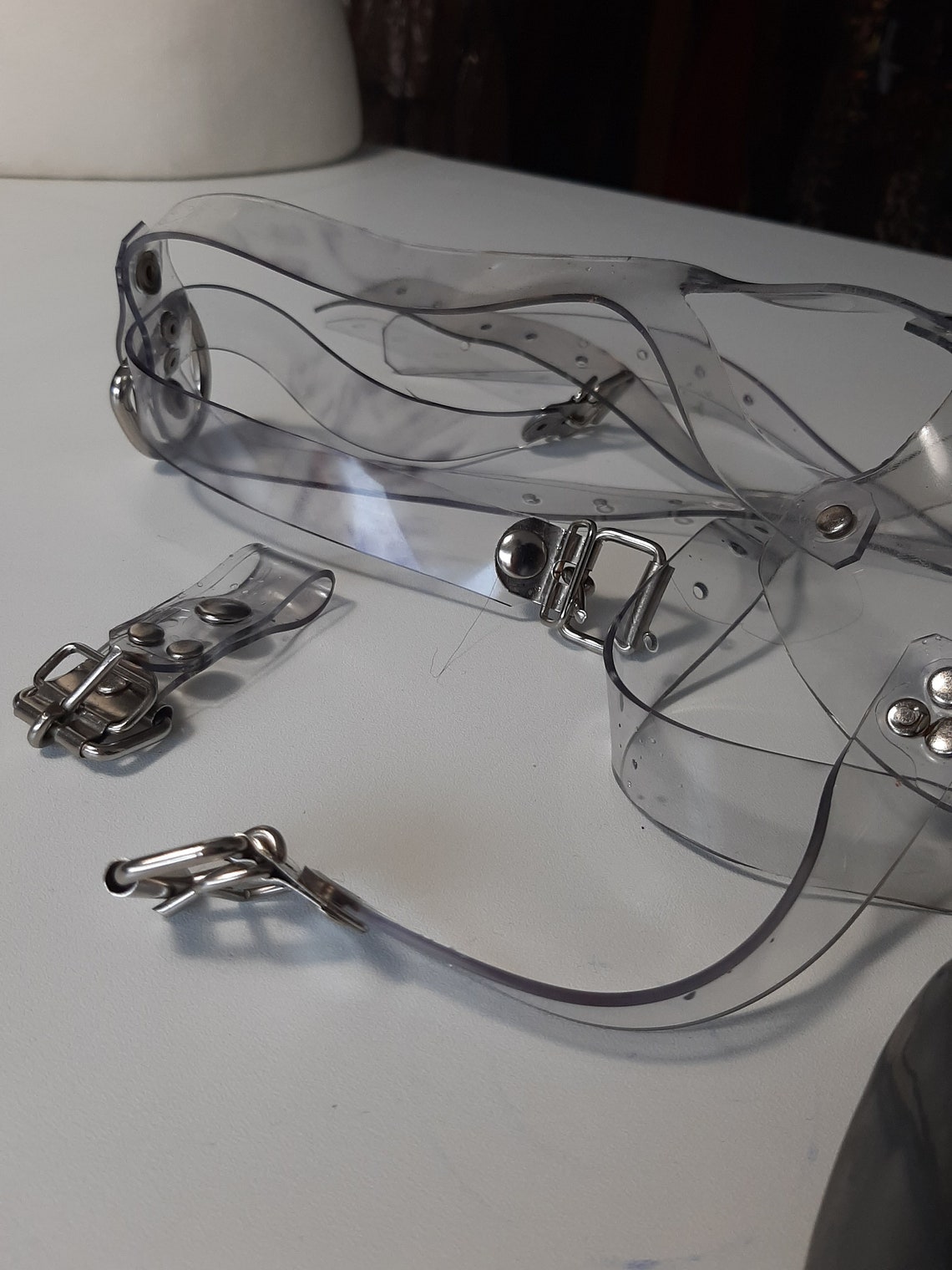 Bondage gag pvc harness inflatable butterfly or panel gag Etsy