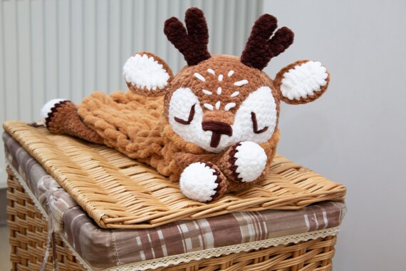 Plush Deer is Pajama Bag Baby Toy and Also Beautiful Nursery Decor Stuffed Animals for Girl and Boy Pregnancy Gifts. Etsy UK