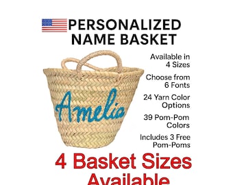 Borsa di paglia intrecciata a mano personalizzata con nome o iniziali, borsa da spiaggia, regalo per damigelle d'onore e nozze, stile boho