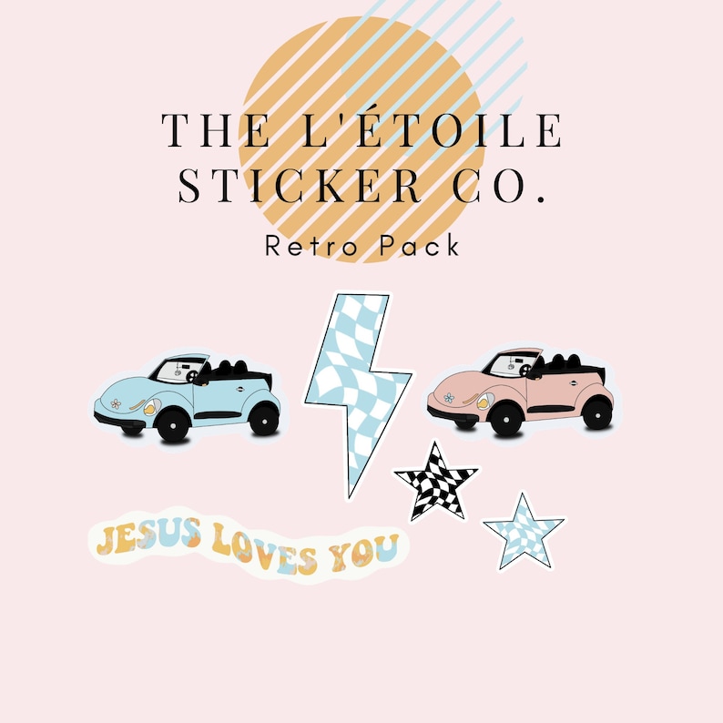 Retro Sticker Pack waterproof Dishwasher Safe Stickers Etsy