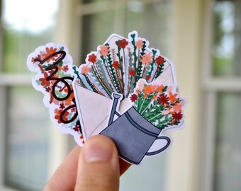 Flower Pack - boho sticker waterproof sticker dishwasher safe sticker aesthetic sticker flower sticker