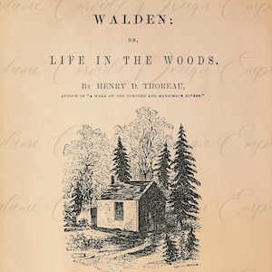 Walden - Leben im Wald Frontispiz - Henry David Thoreau 8x10 Digital Downloads