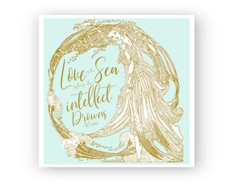 Who Has Beheld a Ship Dorothy Margaret Stuart Poem Professionally Matted Wall Art Deco Print Ready to Frame Baudin FAERY VISIONS 1929