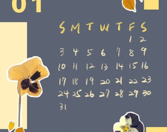 Watercolor Floral and Landscape 2021 Calendar With Natural - Etsy