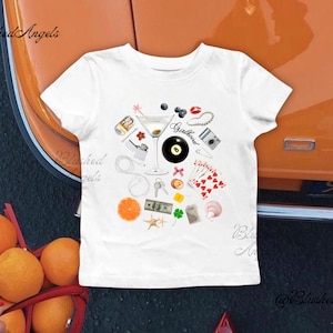 Girlhood Collage Aesthetic Coquette Baby Tee  | Y2k Graphic Baby Tee, 90s Baby Tee, Trending Cocktail Shirt, Ribbon Bow Shirt, 8 Ball Shirt