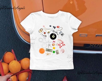 Girlhood Collage Aesthetic Coquette Baby Tee  | Y2k Graphic Baby Tee, 90s Baby Tee, Trending Cocktail Shirt, Ribbon Bow Shirt, 8 Ball Shirt