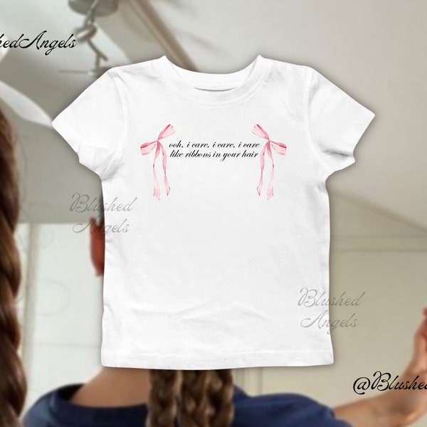 Lacy Oh Lacy Ribbons Coquette Baby Tee | Olivia Baby Tee, Y2k Graphic Tee, 90s Baby Tee, Guts Baby Tee, All-American Tee, Bow Baby tee