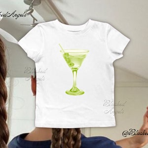 Green Dirty Martini Cocktail Drink Baby Tee | Coquette Baby Tee, Y2k Graphic Baby Tee, 90s Baby Tee, Corporate Girl Baby Tee, Trending Shirt