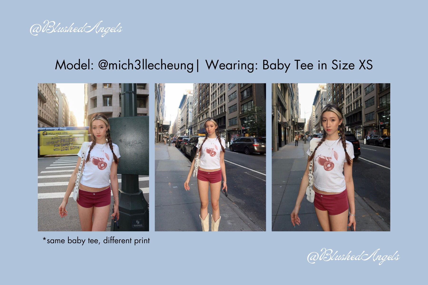 Cherry Girl Red Print Baby Tee | Coquette Baby Tee, Y2k Cherry Girl Red Print Baby Tee | Coquette Baby Tee, Y2k