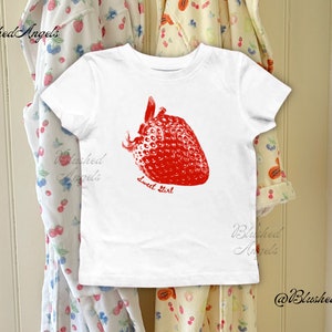 Sweet Girl Strawberry Red Baby Tee | Coquette Baby Tee, Y2k Shirt, 90s Baby Tee, Trending Fruit Shirt, Y2k Graphic Baby Tee, Strawberry Tee