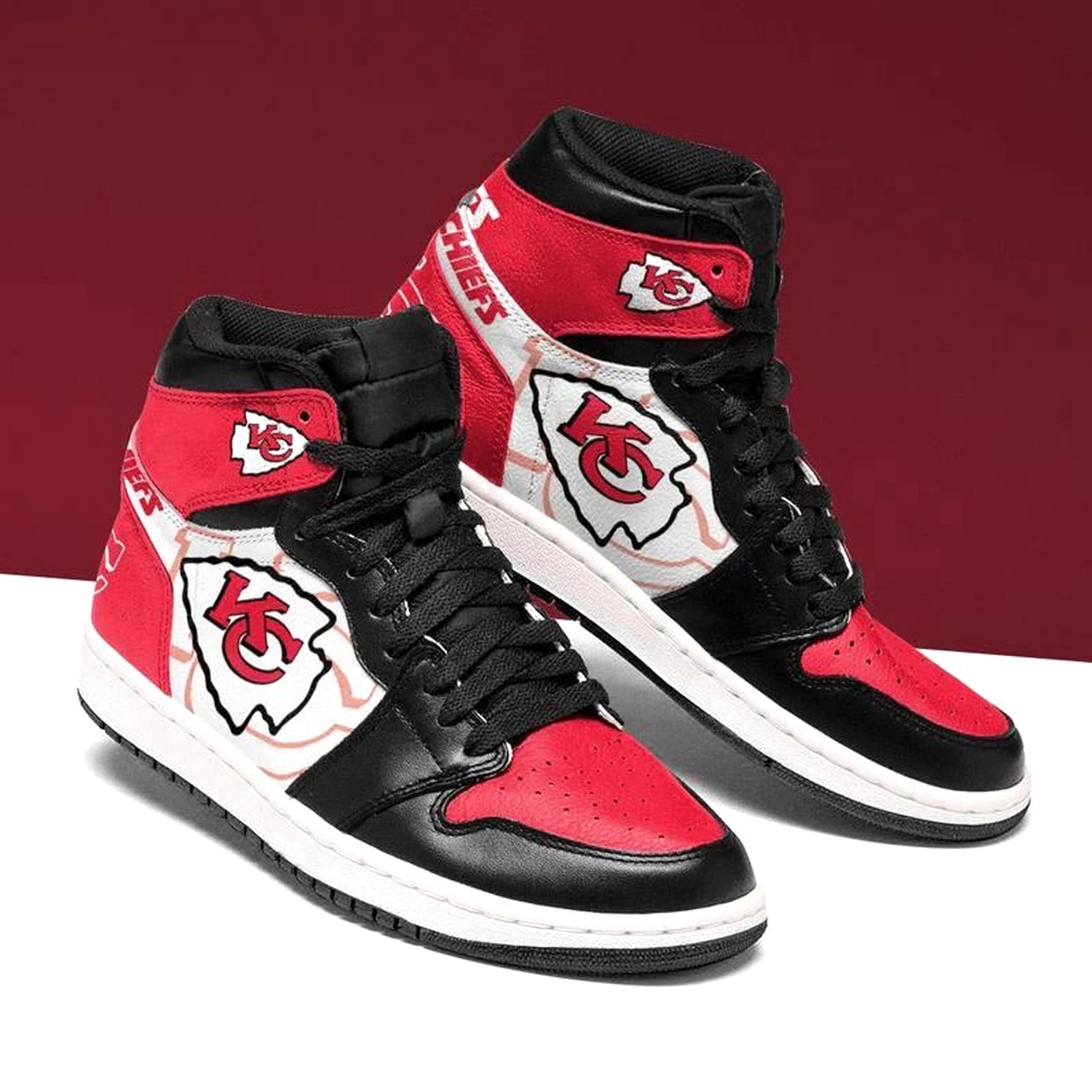 Kansas City Chiefs Jordan ShoesKansas City Chiefs Sneakers Etsy