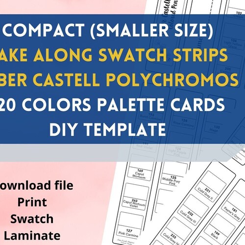 Polychromos Swatch Cards DIY 120 Colors Swatch Palette - Etsy