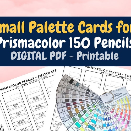 50 Prismacolor Themed Palettes Preswatched Color Cards Etsy