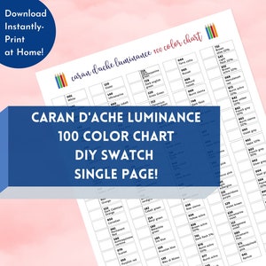 Caran D'Ache Luminance 100 Coloured Pencils Family Chart 