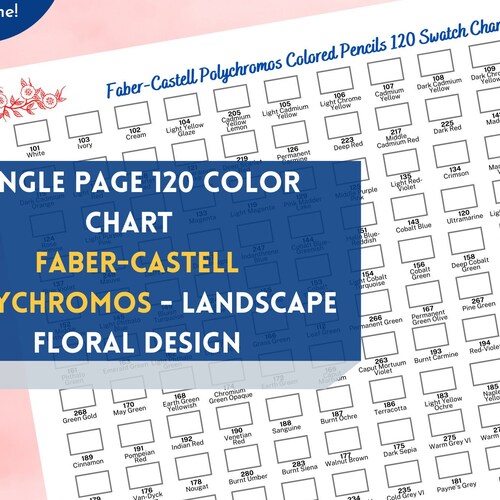 Faber Castell Polychromos Color Groups DIY Swatch Chart - Etsy