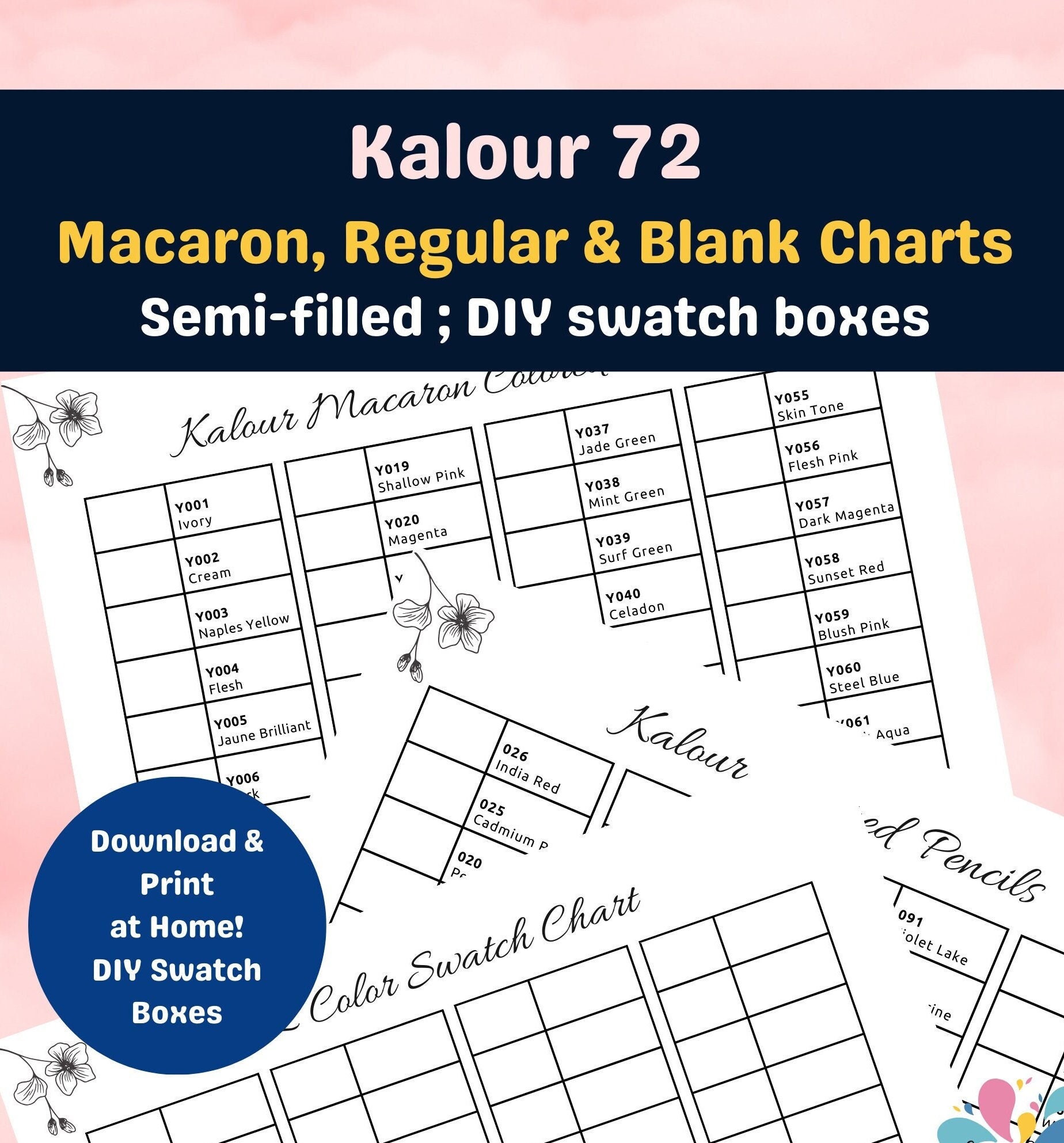 kalour hot sale professional 72 macaron