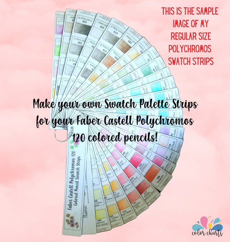 Polychromos Swatch Cards DIY 120 Colors Swatch Palette - Etsy UK