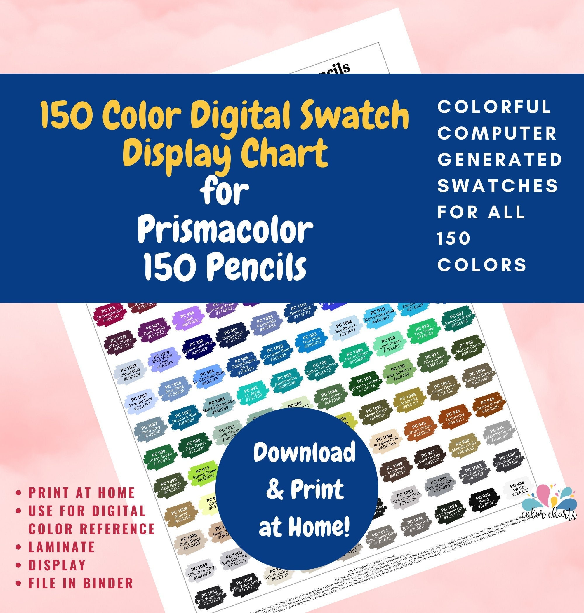 Printable prismacolor color chart ubicaciondepersonas cdmx gob mx