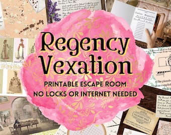 Regency Escape Room Game. London Season Adventure Party Game for Teens and Adults | DIY Escape Room Kit | Printable Logic Puzzle Game