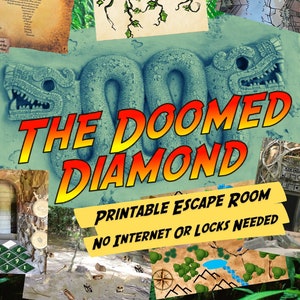 Jungle Adventure Escape Room Game. Printable Party Game in Search of Cursed Treasure for Kids, Families and Adults