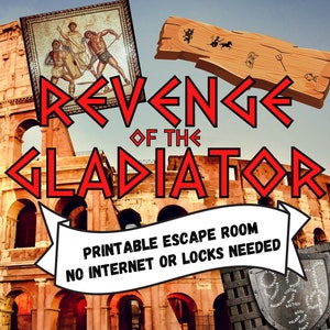 Gioco di Escape Room "Gladiator". Avventura stampabile per famiglie, adulti e adolescenti.