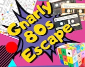 80s Escape Room Game. Adventure Party Game for Families, Adults and Teens | Fun Printable Escape Room Kit | DIY Escape Room Puzzle