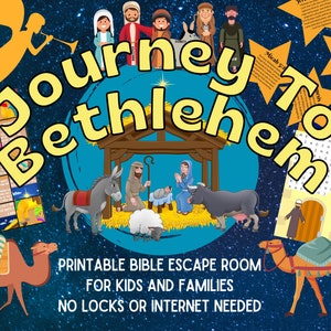 Christmas Bible Escape Room Game | Journey to Bethlehem for Kids and Families | Printable Party Adventure | DIY Fun Logic Puzzle Kit