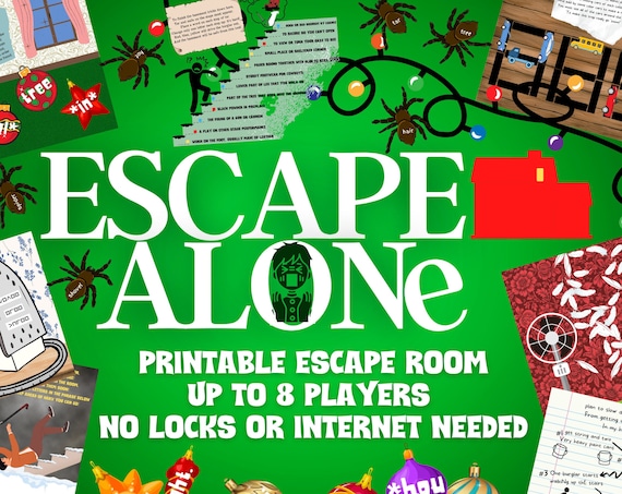 ESCAPE ALONe Escape Room Game. Printable Adventure for Kids, Families and Adults |  Fun Escape Room Kit | DIY Logic Puzzles