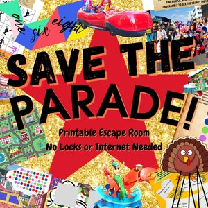 Juego de escape room de Acción de Gracias. Divertida aventura imprimible para niños y familia / Kit de rompecabezas de lógica para fiestas.