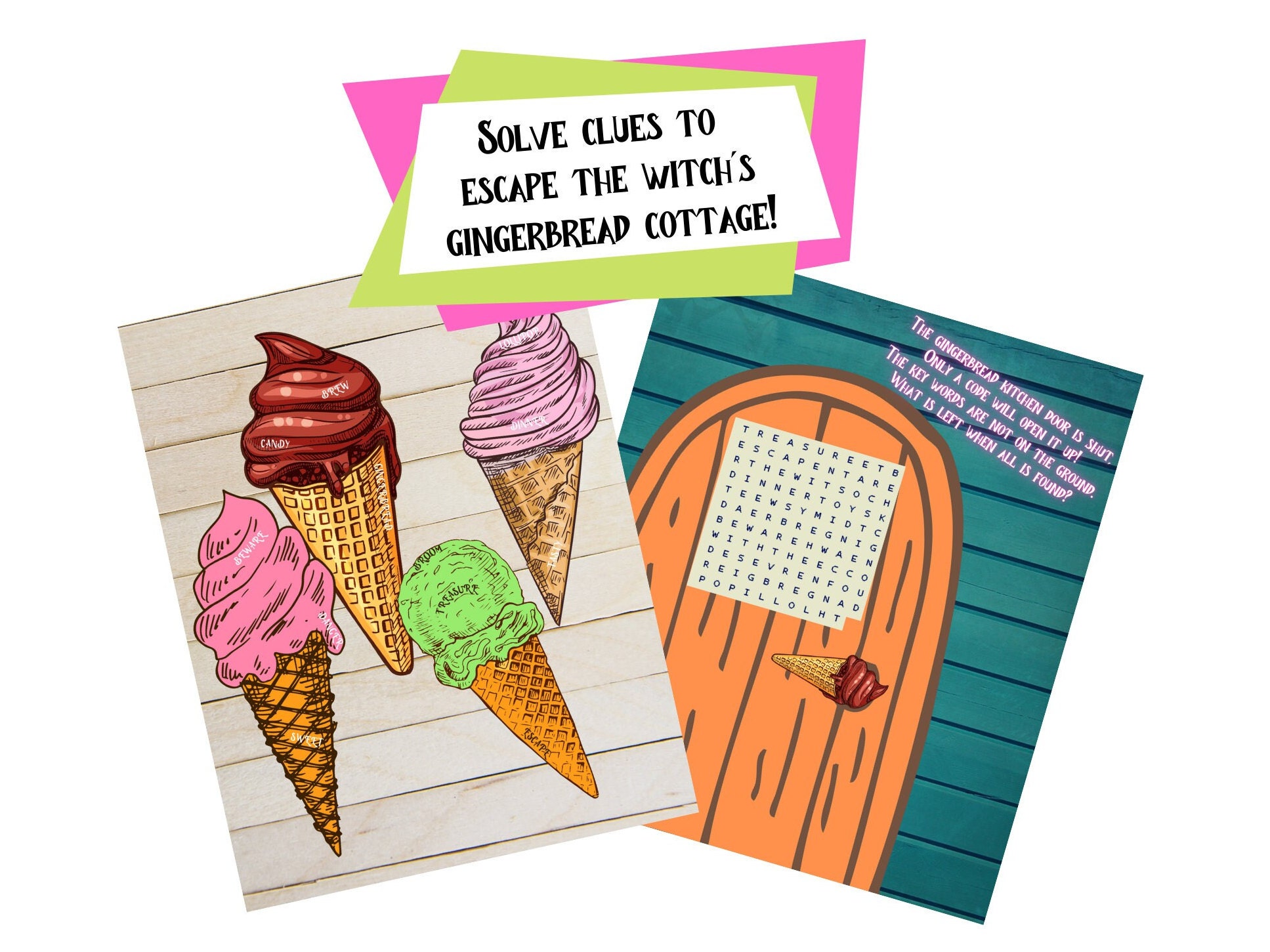 Printable Escape Room Ice Cream Escape Room (Instant Download) 