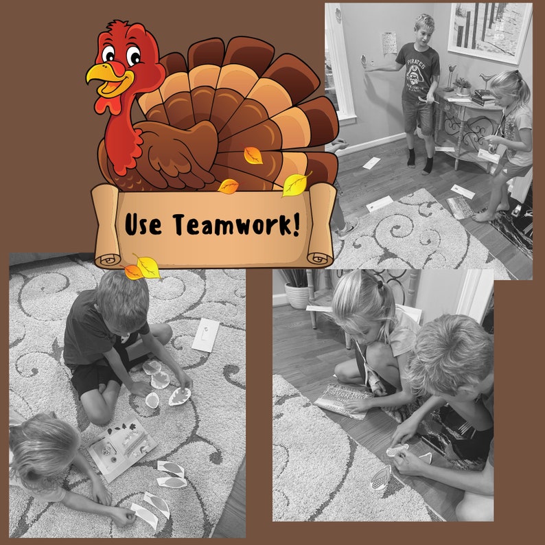 Turkey Escape Room Game Thanksgiving Printable Party for Kids and Families DIY Escape Room Kit Logic Puzzle Adventure Game image 6