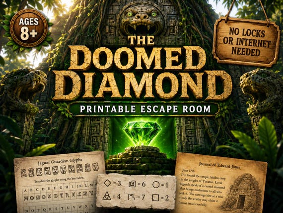 Jungle Adventure Printable Escape Room — Ages 8+